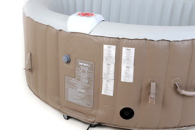 BeneoSpa spa gonfiabile portatile con bolle, jacuzzi, marrone e bianco