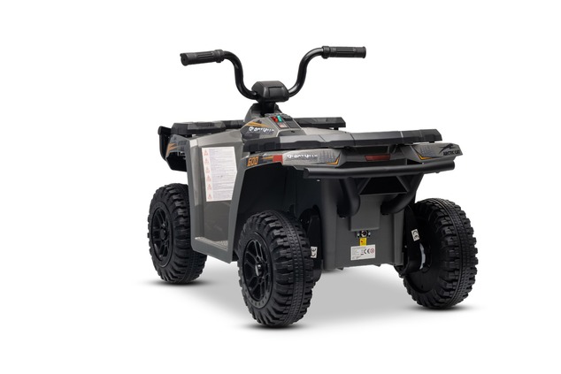 Licensed electric Ride-on quad Arctic Cat 12V with rear wheel drive, grey, LED lights, Lithium batte