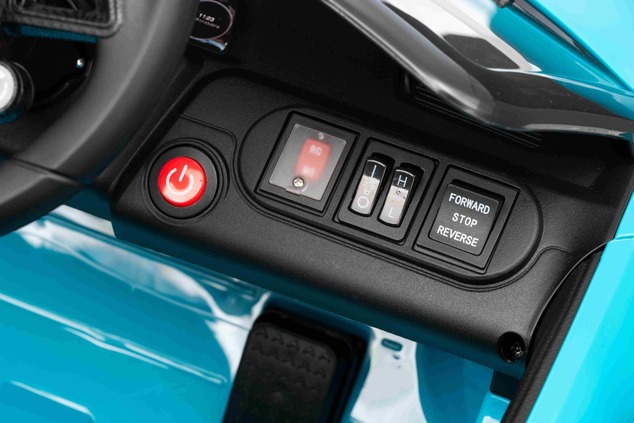 Electric Ride-on car RUF GT 12V, blue, Opening doors, 2.4 GHz remote control, LED lights front and r