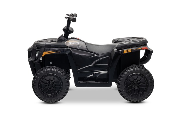 Licensed electric Ride-on quad Arctic Cat 12V with rear wheel drive, black, LED lights, Lithium batt