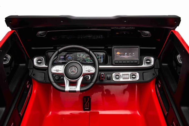 Electric Ride-on car Mercedes-Benz G63 AMG 4x4² Two-seater 12V, red, MP3 Player with USB/AUX input,