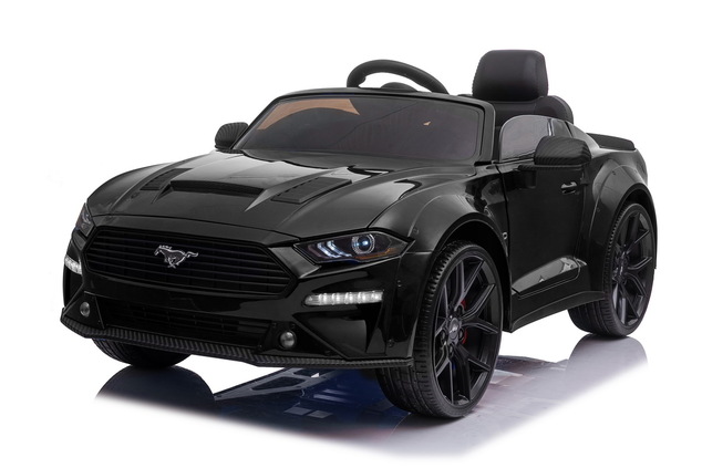 Electric ride-on car Ford Mustang 24V, black, Soft EVA wheels, 2 x 16000 rpm Engines, 24V Battery, 2