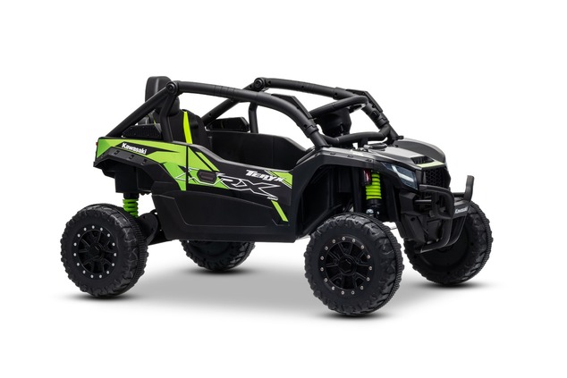Electric Ride-on car Kawasaki TERYX KRX 1000 12V, black, single seat, rear axle suspension, 2.4 Ghz 