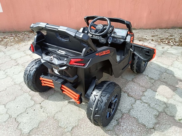Electric Ride-on car Can-am Maverick One-seater with 4X4 drive, Orange, Independent suspension, 2.4