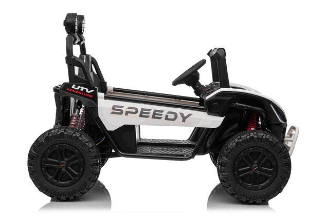 Electric Ride-on car T-REX Ride 4x4 Two-seater 24V, white, MP3 Player with USB/AUX input, 4x4 drive,