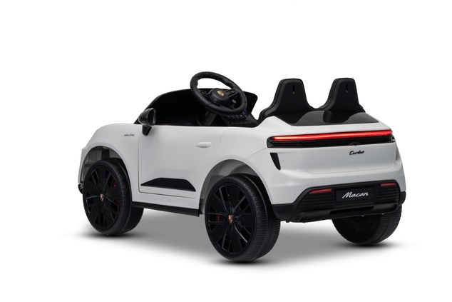 Electric Ride-on car Porsche Macan 12V Licensed with rear-wheel drive (Single seat), white, Lithium 