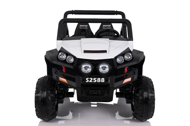 Electric Ride-On Toy Car RSX buggy 2X 12V/7Ah White - 2.4Ghz, 4 X MOTOR, remote control, two-seats i