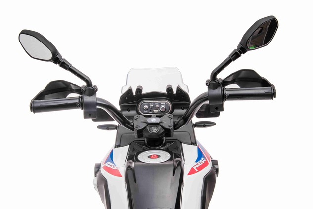 Electric Motorbike BMW F850 GS, Licensed, 12V battery, EVA soft wheels, 2 x 35W Engines, LED Lights,