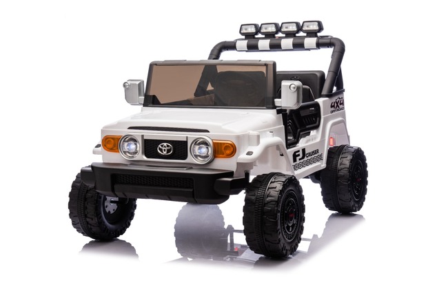 Electric Ride-on car Toyota FJ Cruiser XXL with 4x4 drive, licensed (Two-seater), white, Portable li
