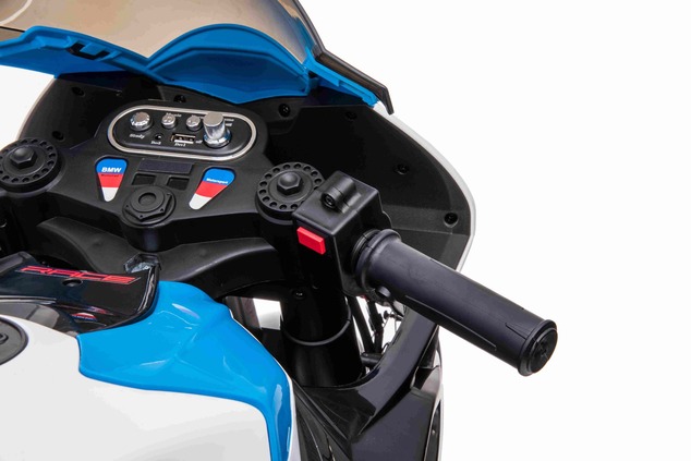 Electric Motorbike BMW HP4 RACE 12V, Licensed, white, 12V battery, EVA soft wheels, 2 x 35W Engines,
