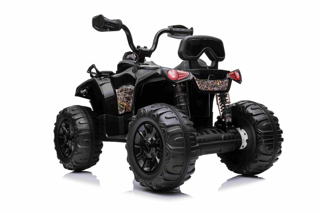 Electric QUAD SUPERPOWER 12V, black, Plastic wheels with rubber band, 2 x 45W Motor, plastic seat, s
