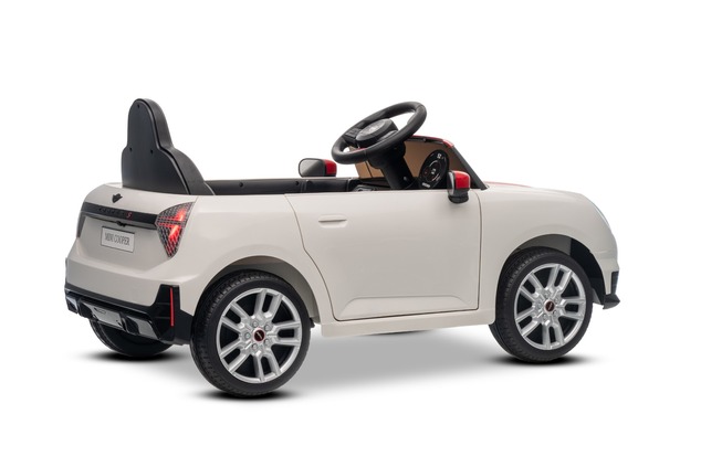 Electric Ride-on car Mini Cooper 12V, white, MP3 Player with USB and Bluetooth connection, 2.4 GHz r