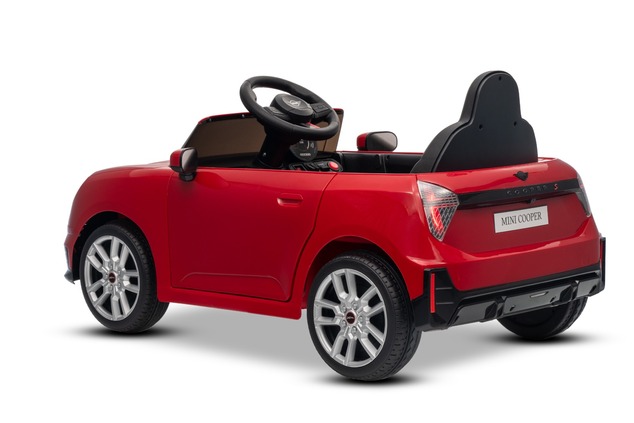 Electric Ride-on car Mini Cooper 12V, red, MP3 Player with USB and Bluetooth connection, 2.4 GHz rem