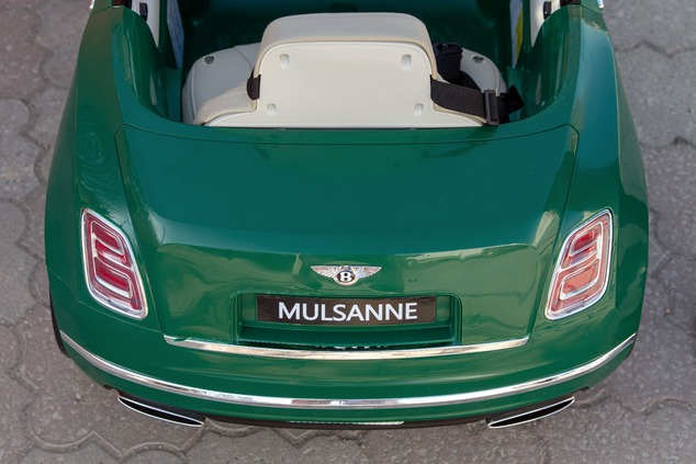 Electric ride-on car Bentley Mulsanne 12V, green, Leatherette seat, 2.4 GHz remote control, Eva whee