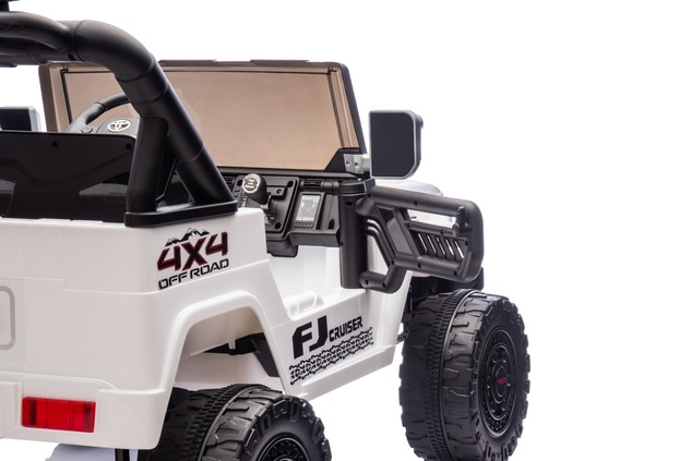 Electric Ride-on car Toyota FJ Cruiser XXL with 4x4 drive, licensed (Two-seater), white, Portable li