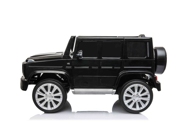 Electric Ride-on car Mercedes G500 12V, black, 2.4 GHz remote control, USB / SD Input, Rear suspensi