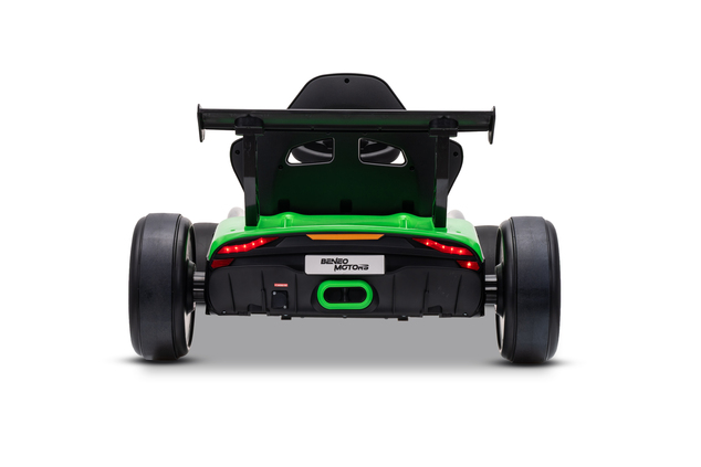 Drift kart elettrico per bambini 24 V | Beneo Motors Drift Car | Verde | 2 × 200 W | Batteria al litio