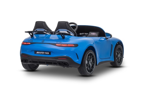 Electric Ride-on car Mercedes GT63 AMG 24V with 4x4 drive, blue, Two-seater, Adjustable driver's sea