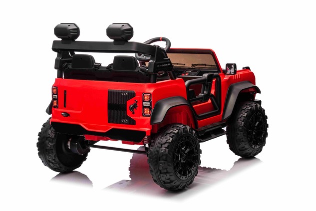 Ford Bronco XL elektrische kinderauto met achterwielaandrijving, gelicentieerd (tweezitter), rood, l