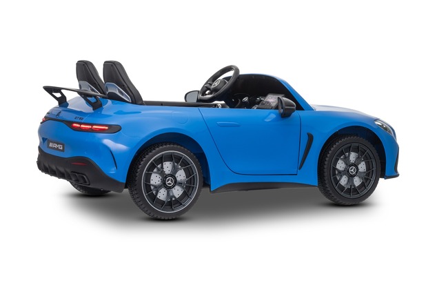 Electric Ride-on car Mercedes GT63 AMG 24V with 4x4 drive, blue, Two-seater, Adjustable driver's sea