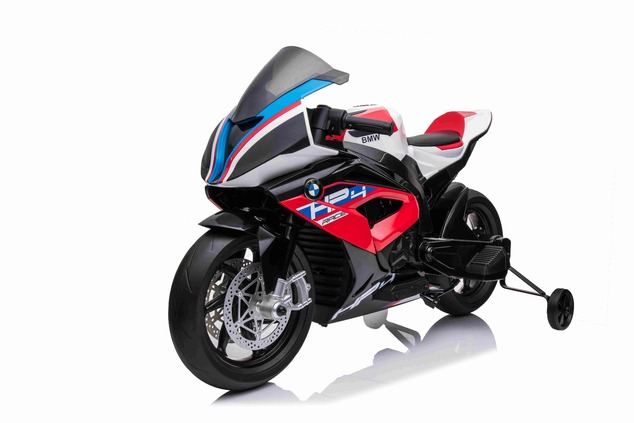Electric Motorbike BMW HP4 RACE 12V, Licensed,  red, 12V battery, EVA soft wheels, 2 x 35W Engines, 