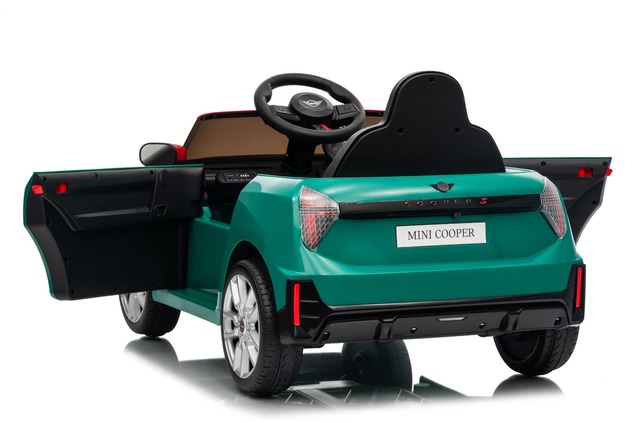 Electric Ride-on car Mini Cooper 12V, green, MP3 Player with USB and Bluetooth connection, 2.4 GHz r