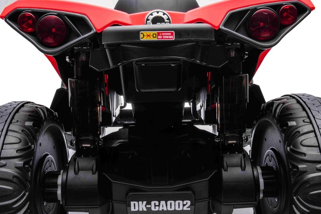 Can-am Renegade electric Ride-on quad, red, single seater, front and rear suspension, LED lights, Li