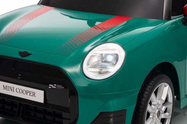 Electric Ride-on car Mini Cooper 12V, green, MP3 Player with USB and Bluetooth connection, 2.4 GHz r