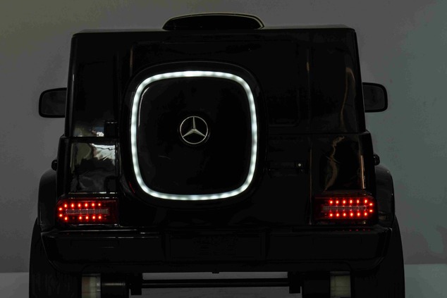 Electric Ride-on car Mercedes-Benz EQG 12V, black, LED underlighted body parts, Functional front and