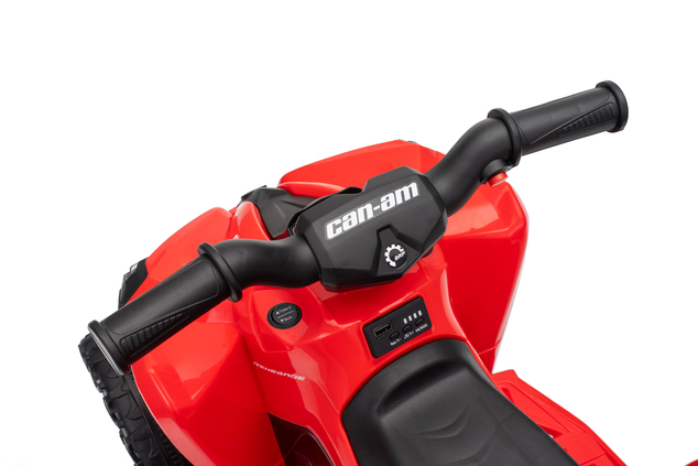 Licencovaná dětská elektrická mini čtyřkolka 25 W | Can-Am Renegade | Lithiový akumulátor 7,2 V | Červená