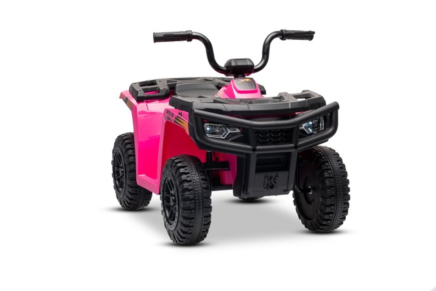 Licensed electric Ride-on quad Arctic Cat 12V with rear wheel drive, pink, LED lights, Lithium batte