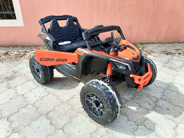 Electric Ride-on car Can-am Maverick One-seater with 4X4 drive, Orange, Independent suspension, 2.4