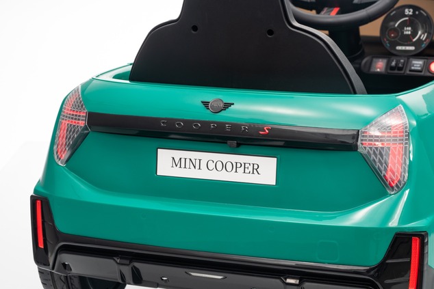 Electric Ride-on car Mini Cooper 12V, green, MP3 Player with USB and Bluetooth connection, 2.4 GHz r