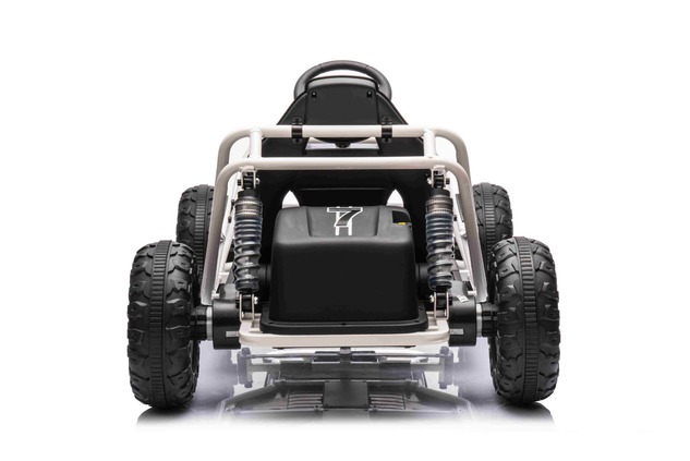 Electric Ride-on SPORT-CART 24V, black, Soft EVA wheels, Leatherette seat, 2 x 50W Motor, 24V Batter