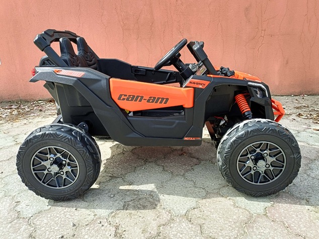 Electric Ride-on car Can-am Maverick One-seater with 4X4 drive, Orange, Independent suspension, 2.4