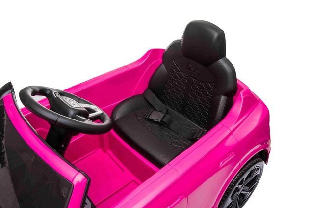 **Voiture électrique enfant Audi RSQ8 rose | Entrée USB/SD | Siège en cuir | 2 × 35 W | Batterie 12 
