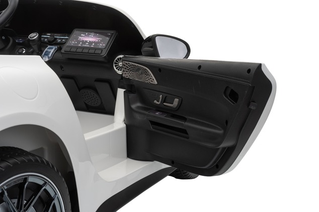 Electric Ride-on car Mercedes GT63 AMG 24V with 4x4 drive, white, Two-seater, Adjustable driver's se