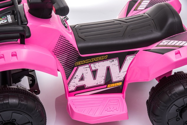 Electric QUAD MINI 6V, Pink, MP3 player with USB / AUX input, 1 X 25W Engine, 6V / 4Ah battery, func