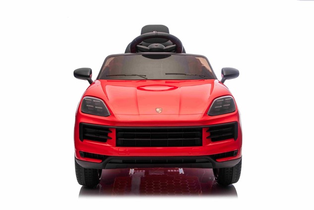 Auto elettrica per bambini Porsche Cayenne 12V con trazione posteriore - con licenza (1 posto), ross