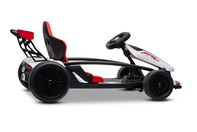Drift kart elettrico per bambini 24 V | Beneo Motors Drift Car | Bianco | 2 × 200 W | Batteria al litio