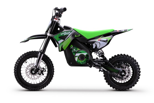 Elektro Dirtbike für Kinder 1000 W | Beneo Motors Gazelle Grün | geeignet für 6–10 Jahre | Geschwind