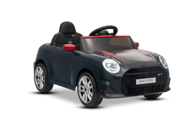 Electric Ride-on car Mini Cooper 12V, black, MP3 Player with USB and Bluetooth connection, 2.4 GHz r