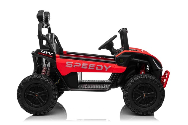 Electric Ride-on car T-REX Ride 4x4 Two-seater 24V, red, MP3 Player with USB/AUX input, 4x4 drive, L