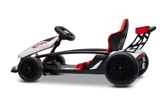 Drift kart elettrico per bambini 24 V | Beneo Motors Drift Car | Bianco | 2 × 200 W | Batteria al litio