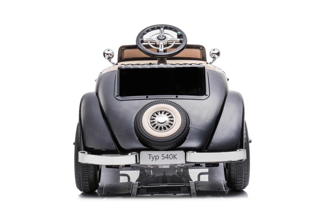 Electric Ride-On Toy Car Mercedes-Benz 540K, Black, Local parental control by Steering wheel, 2.4Ghz