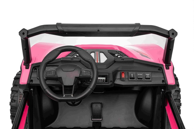 Auto elettrica per bambini T-REX Ride 4x4 24V | 2 posti | Rosa | Lettore MP3 con ingresso USB/AUX | 