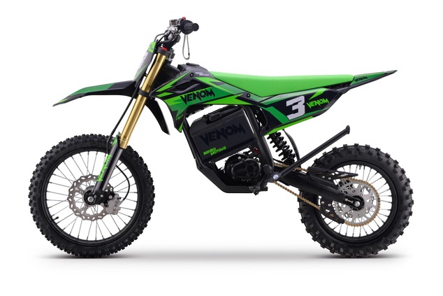 Motocross elettrica 6500W | Beneo Motors Venom Verde | 72V Samsung Litio | 80 km/h