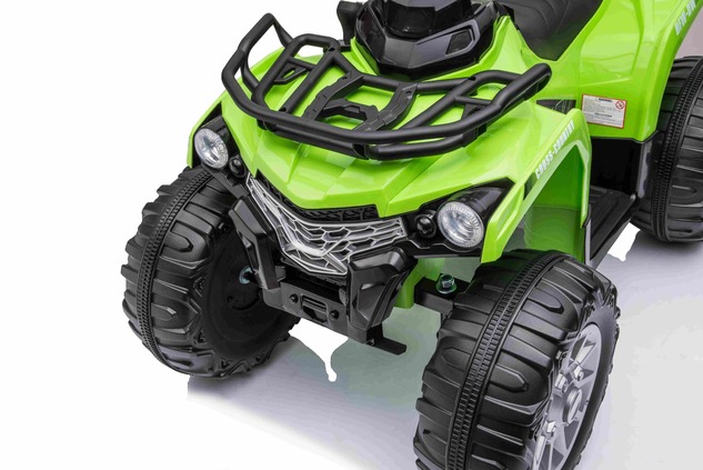 Electric QUAD SUPERPOWER 12V, green, Plastic wheels with rubber band, 2 x 45W Motor, plastic seat, s