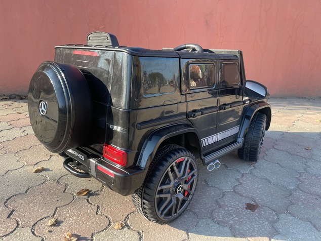 Electric ride-on car Mercedes G with high doors, black, Single seater, 12V battery, 2.4 GHz Remote c