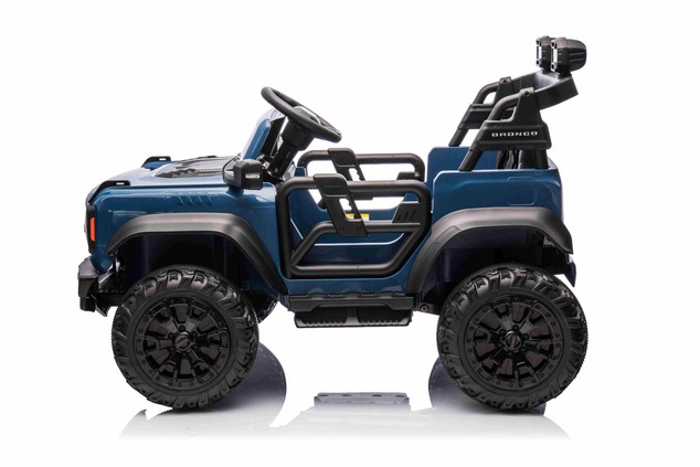 Ford Bronco XL elektrische kinderauto met achterwielaandrijving, gelicentieerd (tweezitter), blauw, 